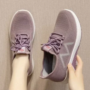 Techtreezone Women Fashion Breathable Fly Knit Sneakers