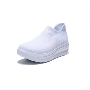 Techtreezone Women Fashion Thick Sole Lightweight Women'S Shoes Flying Woven Sneakers