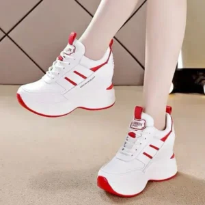 Techtreezone Women Fashion Platform Lace-Up Sneakers