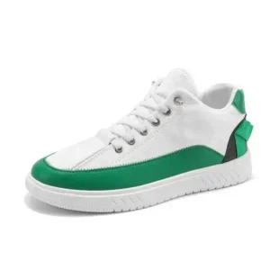 Techtreezone Men'S Fashion Color Matching Pu Simple Sneakers