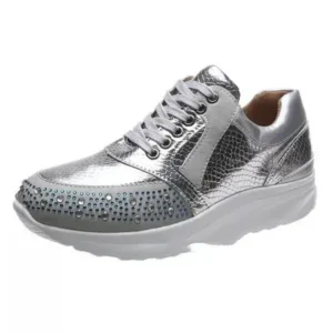 Techtreezone Women Fashion Rhinestones Sneakers