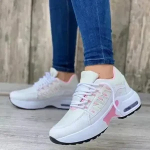 Techtreezone Women Fashion Casual Lace Up Design Air Cushion Platform Sneakers