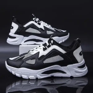 Techtreezone Men Fashion Breathable Color Block Sneakers