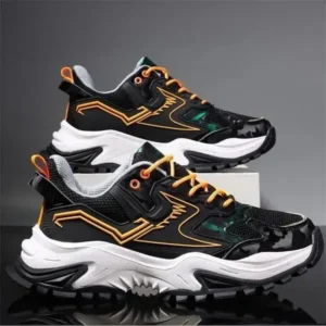 Techtreezone Men Casual Breathable Color Block Sneakers