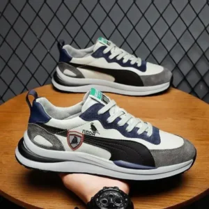 Techtreezone Men Casual Color Matching Breathable Sneakers