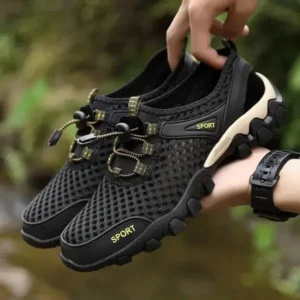 Techtreezone Men Fashion Mesh Wear-Resistant Hiking Sneakers