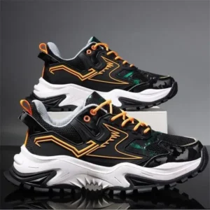 Techtreezone Men Spring Autumn Fashion Casual Colorblock Mesh Cloth Breathable Rubber Platform Shoes Sneakers