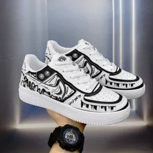 Techtreezone Men Fashion Graffiti Breathable Sneakers