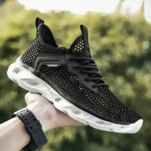 Techtreezone Men Fashion Breathable Mesh Hollow Lightweight Sports Shoes