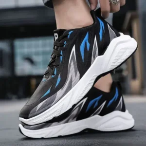 Techtreezone Men Fashion Color Matching Breathable Running Sneakers