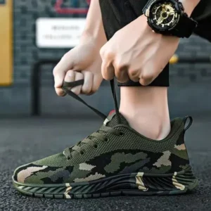 Techtreezone Men'S Casual Mesh Breathable Camouflage Sneakers