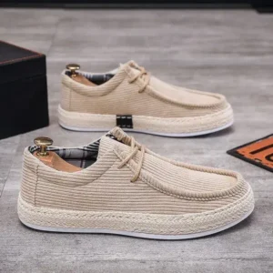 Techtreezone Men'S Fashion Breathable Stripe Canvas Shoes