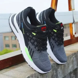 Techtreezone Men Casual Breathable Color Block Low Top Sneakers