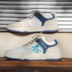 Techtreezone Men'S Casual Landscape Painting Printed Sneakers