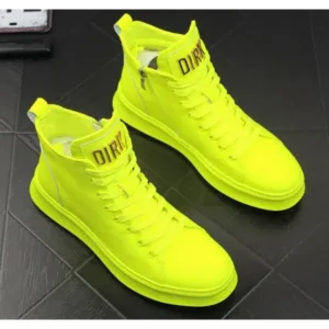 Techtreezone Men'S Fashion Bright Color High-Top Sneakers