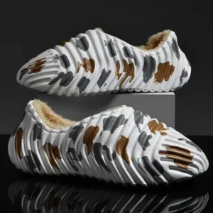 Techtreezone Men'S Fashion Camouflage Coconut Shape Fleece Warm Plush Shoes