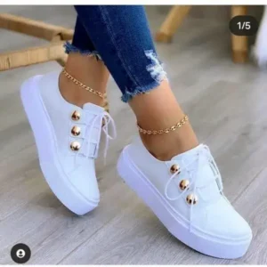 Techtreezone Women Plus Size Casual Platform Sneakers