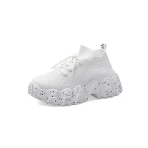 Techtreezone Women Casual Mesh Breathable Platform Sneakers