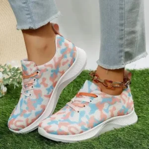 Techtreezone Summer Women Fashion Breathable Casual Colorful Printed Sneakers