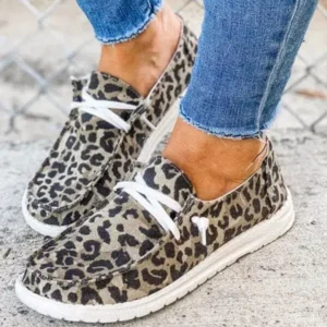 Techtreezone Women Leopard Casual Flat Loafers Shoes