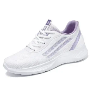 Techtreezone Women Fashion Plus Size Mesh Breathable Lace-Up Sneakers