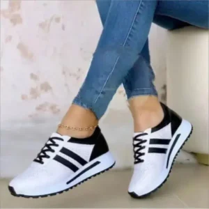 Techtreezone Women Fashion Plus Size Comfortable Mesh Breathable Thick-Soled Sneakers