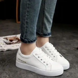 Techtreezone Summer Women Fashion Casual Solid Color Thick-Soled Canvas Sneakers