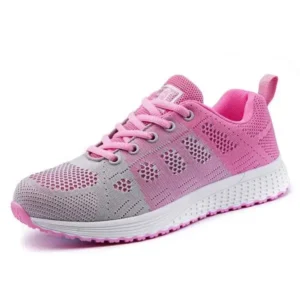 Techtreezone Women Fashion Casual Color Blocking Lace-Up Mesh Breathable Sneakers