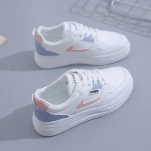 Techtreezone Women Fashion Round Toe Thin Strap Platform Sneakers