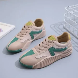 Techtreezone Women Fashion Color Block Breathable Sneakers