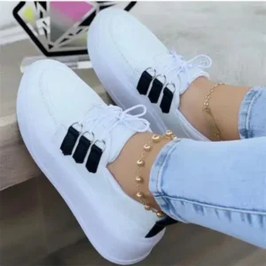 Techtreezone Women Fashion Lace-Up Sneakers