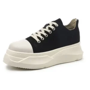 Techtreezone Women Casual Breathable Low Top Canvas Platform Shoes