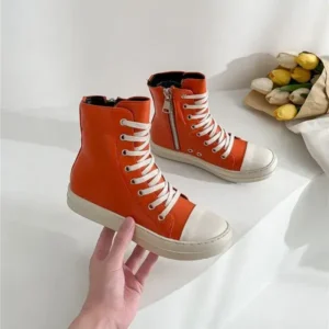 Techtreezone Orange Up Platform High Top Casual Shoes