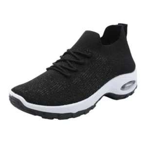 Techtreezone Women Fashion Fly Knit Lightweight Breathable Soft Sole Sneakers