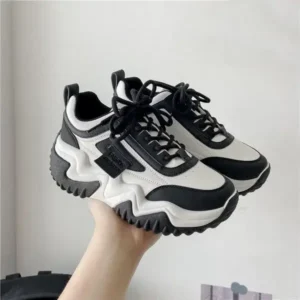 Techtreezone Women Fashion Solid Color Platform Casual Sneakers